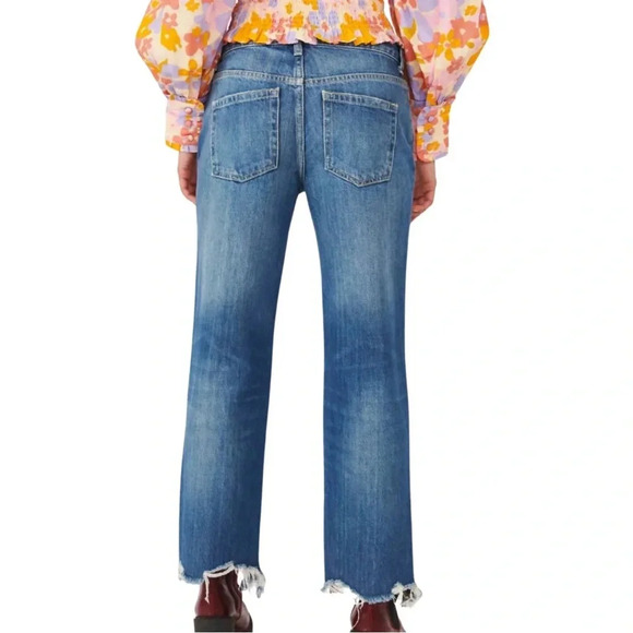 Free People Maggie Mid-Rise Straight-Leg Jeans - Picture 3 of 5